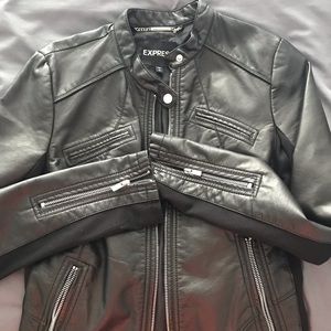 Black leather jacket